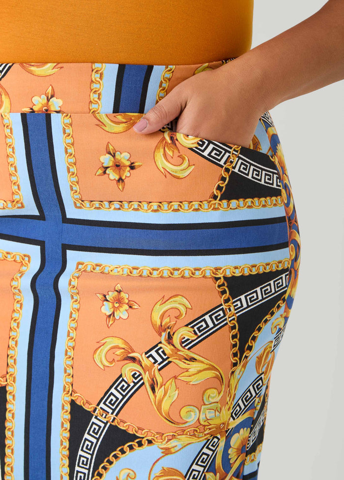 Millennium Scarf Print Skirt