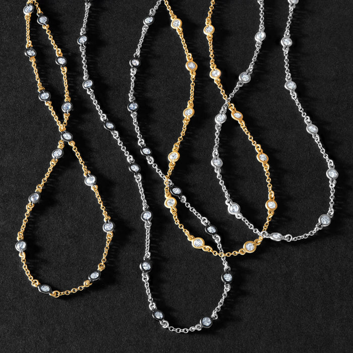 Mini Bezel Stone Necklace Signature NECKLACE