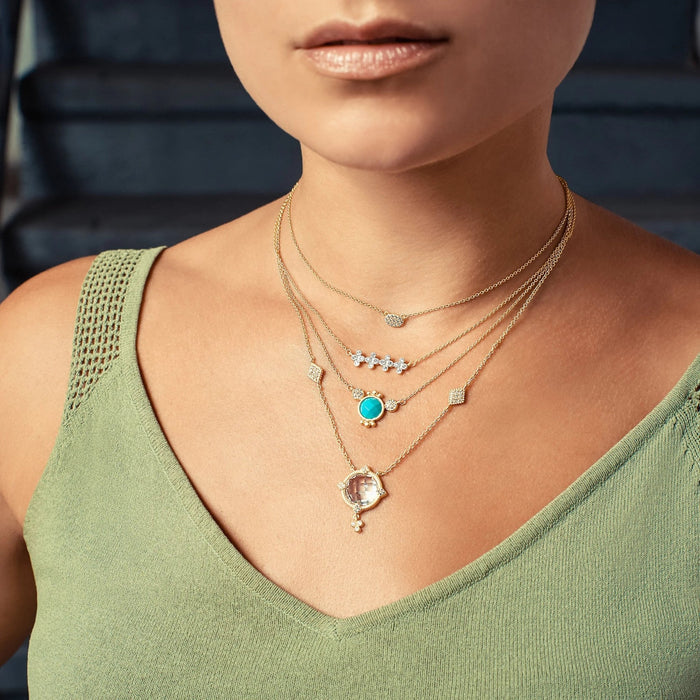 Mirror Stone Pendant Necklace - FREIDA ROTHMAN