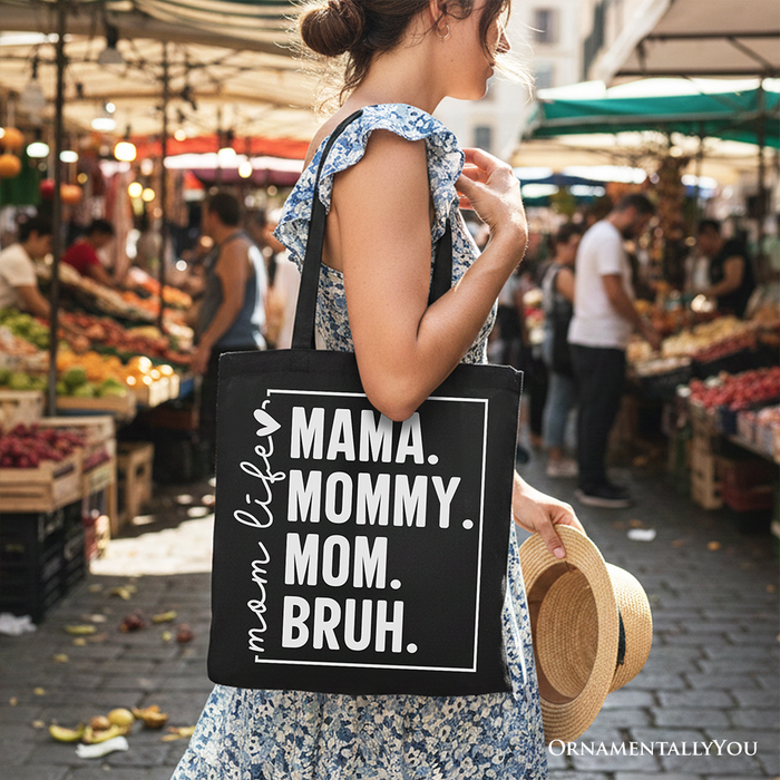 Mom Life Canvas Tote Bag
