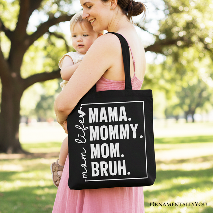 Mom Life Canvas Tote Bag