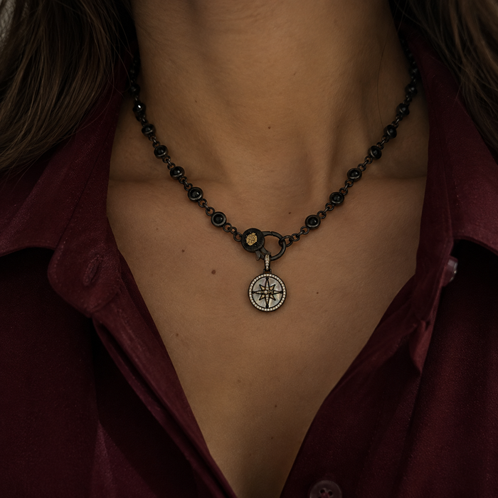 Mother of Pearl Compass Hope Charm