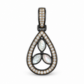 Mother of Pearl Petal Teardrop Charm
