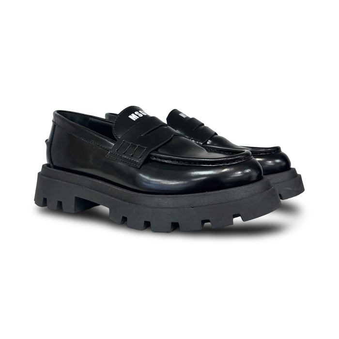 MSGM Black Penny Chunky Loafer