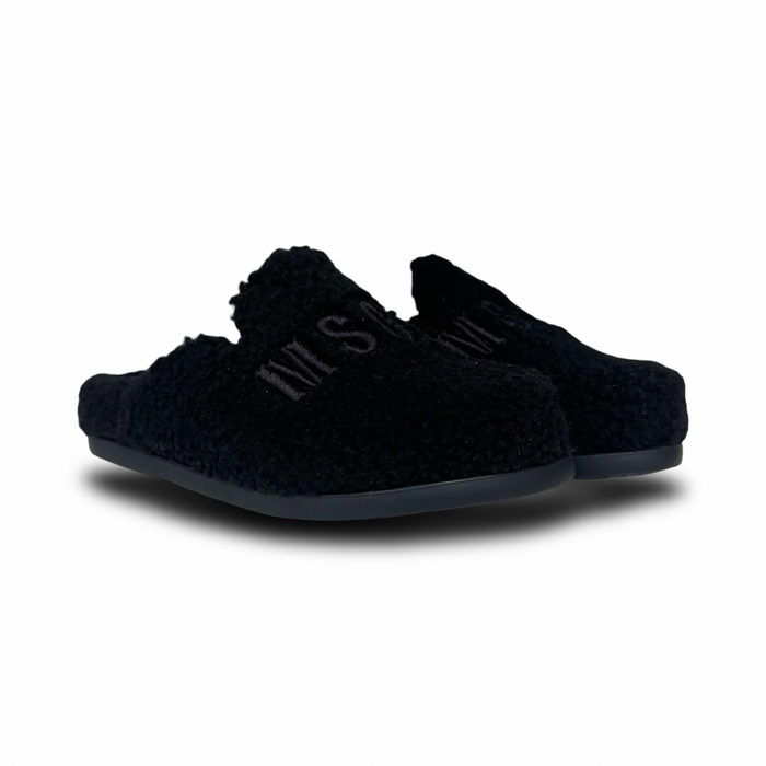 MSGM Black Sherpa Slipper