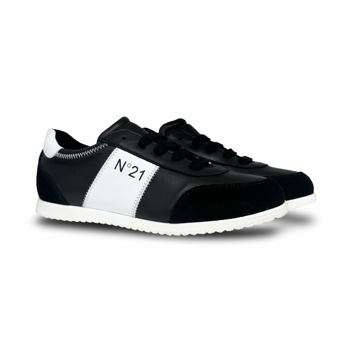 N21 Black Logo Stripe Sneaker