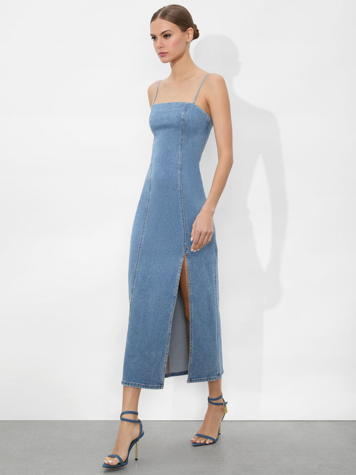 NAKISHA MIDI DRESS - AUBREY BLUE