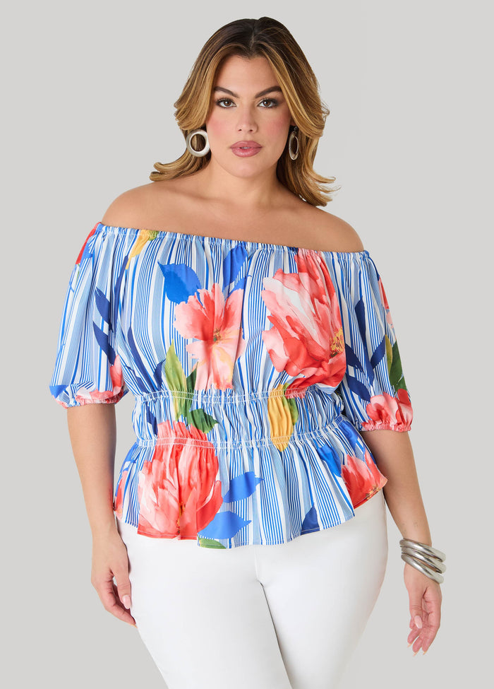 Off The Shoulder Floral Top