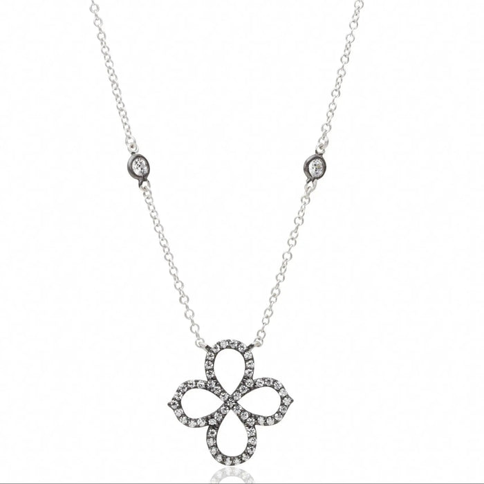 Open Clover Pav Necklace - FREIDA ROTHMAN