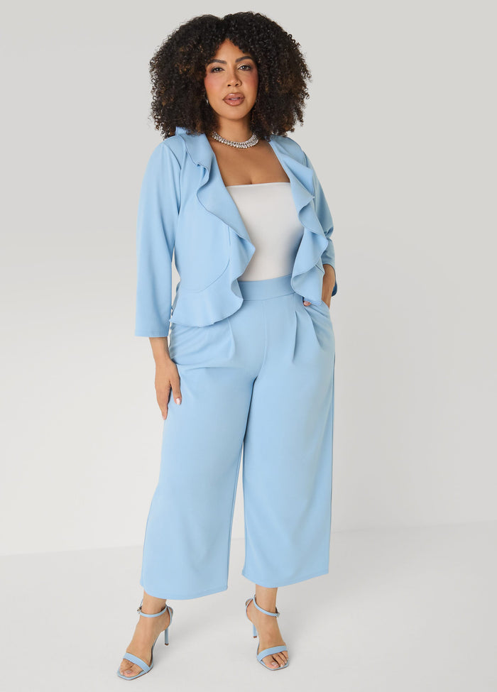 Open Front Ruffled Jacket
