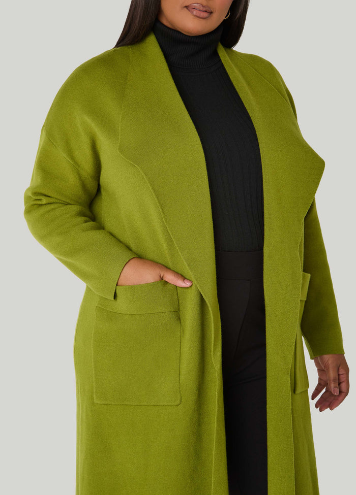 Open Front Shawl Collar Cardigan