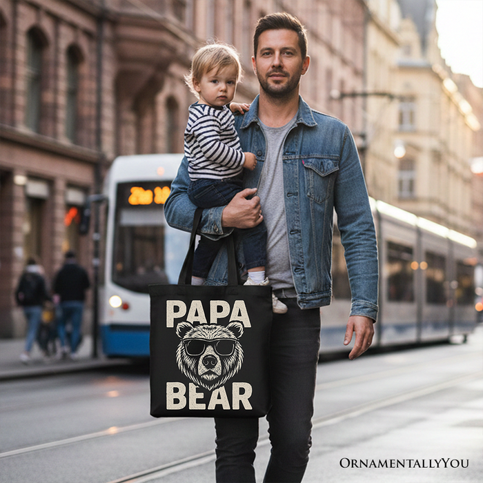 Papa Bear Canvas Tote Bag