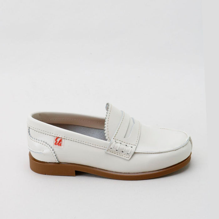 Papanatas Beige Scalloped Penny Loafer