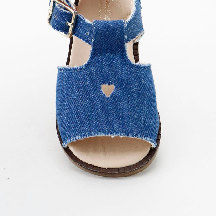 Papanatas Denim Indigo Heart Sandal