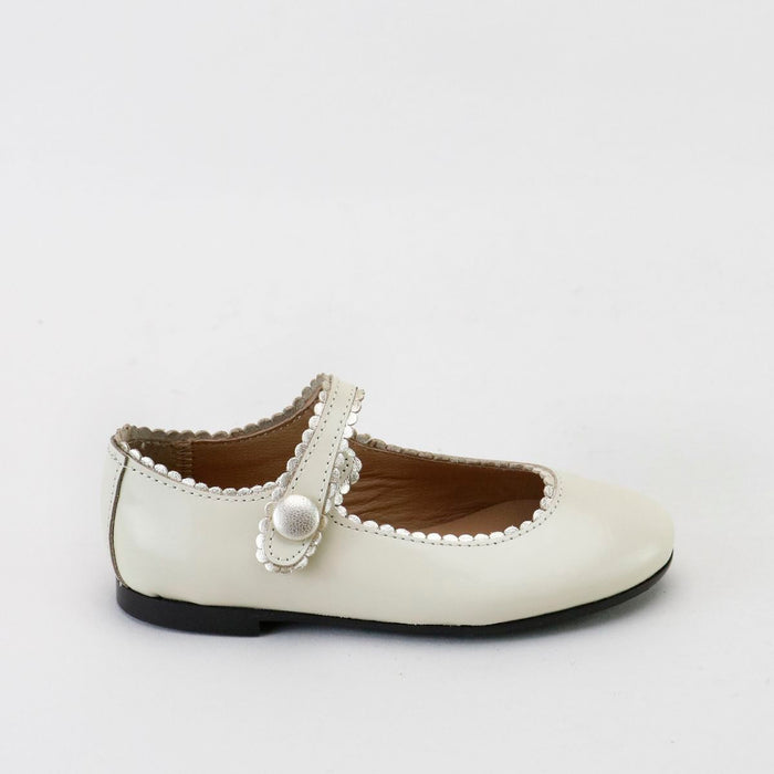 Papanatas Luxor Beig Scalloped Mary Jane