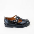 Papanatas Luxor Negro Double Buckle Chunky T-Bar