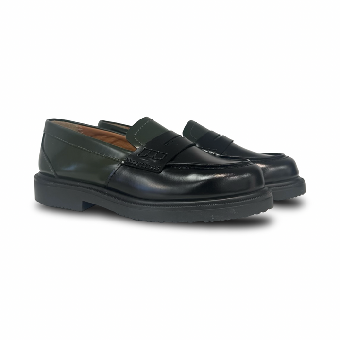 Papanatas Luxor Negro Two Tone Penny Loafer