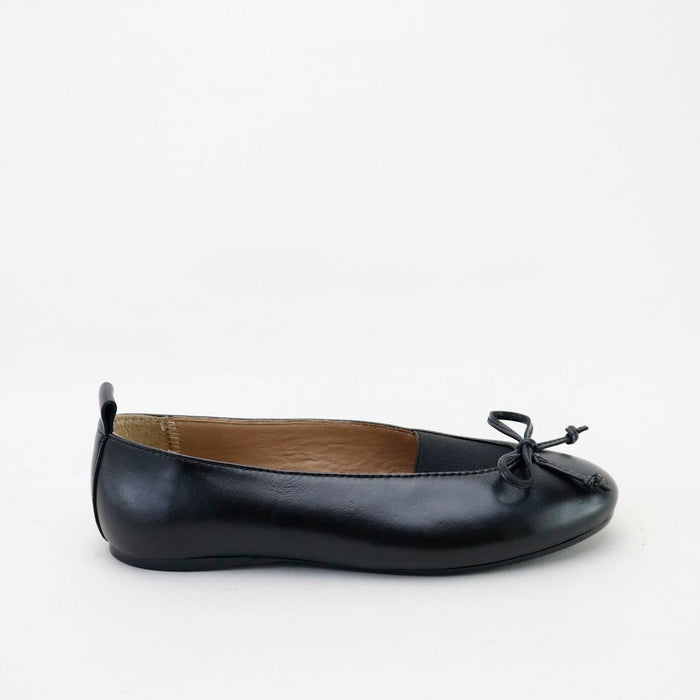 Papanatas Napa Negro Elastic Ballet Flat