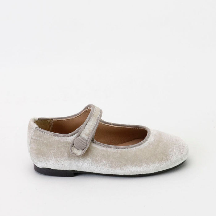 Papanatas Velvet Taupe Mary Jane