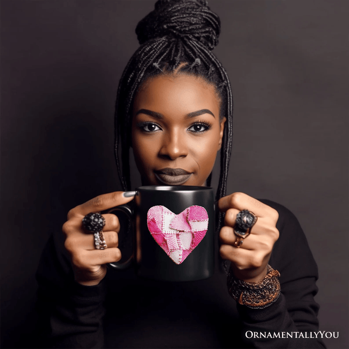 Patchwork Heart Valentine Mug