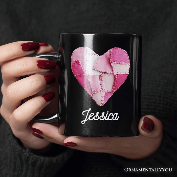 Patchwork Heart Valentine Mug