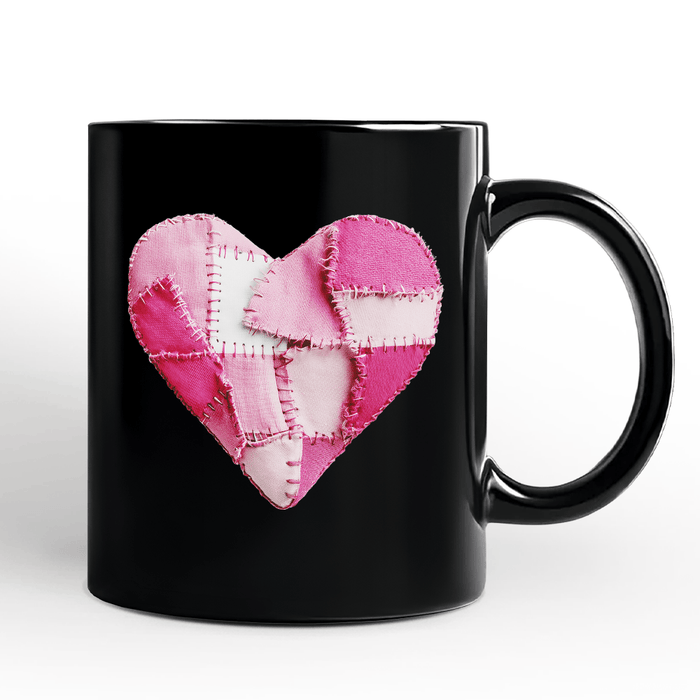 Patchwork Heart Valentine Mug