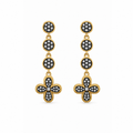 Pavé Clover Drop Earrings