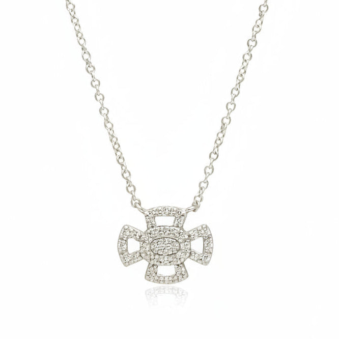 Pav̩ Cross Pendant Necklace - FREIDA ROTHMAN