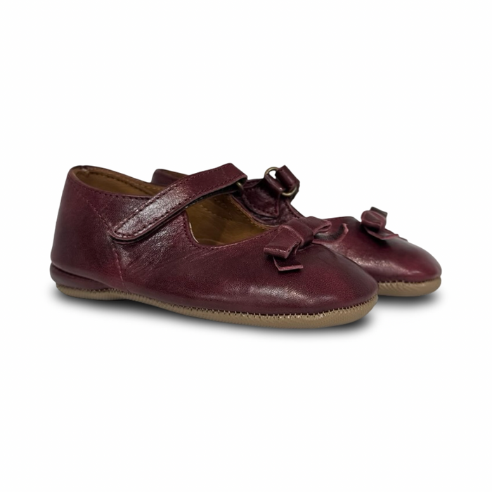 Pepe Bordeaux Bow Soft Mary Jane