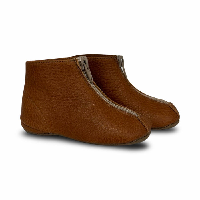 Pepe Brown Zipper Bootie
