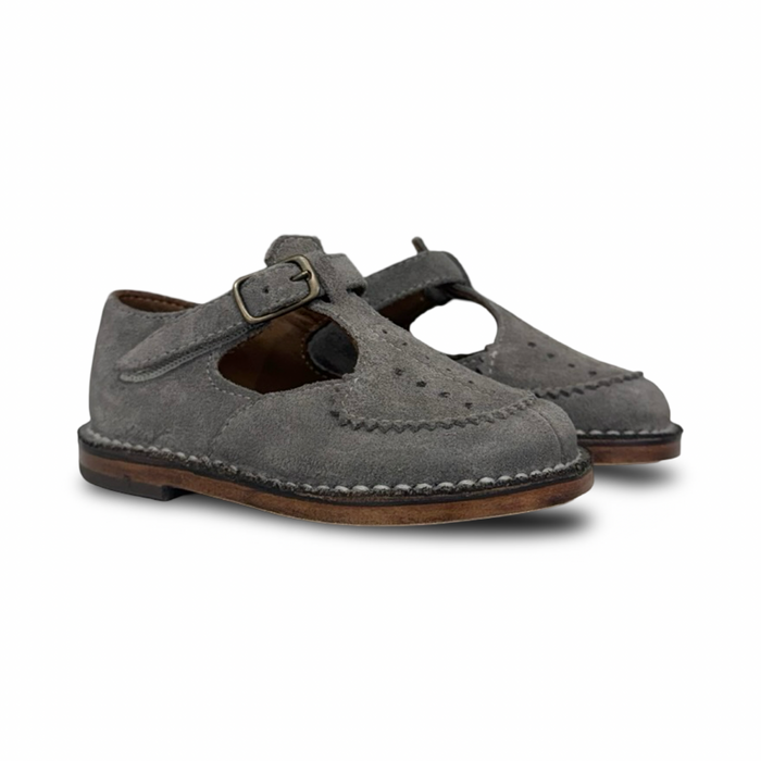 Pepe Gray Suede Laura T Strap