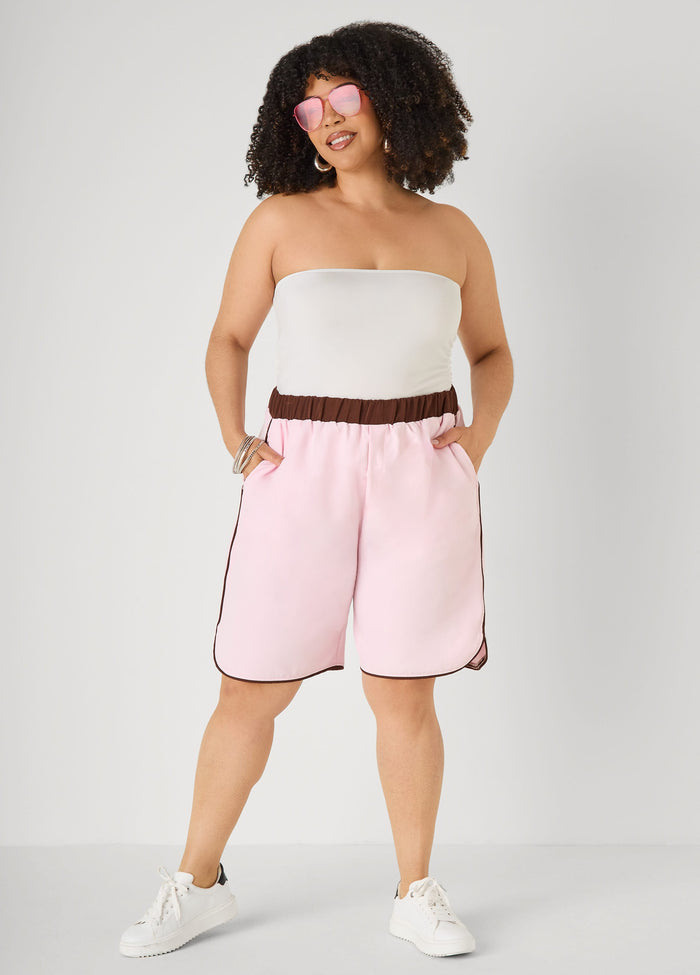 Piped Bermuda Shorts