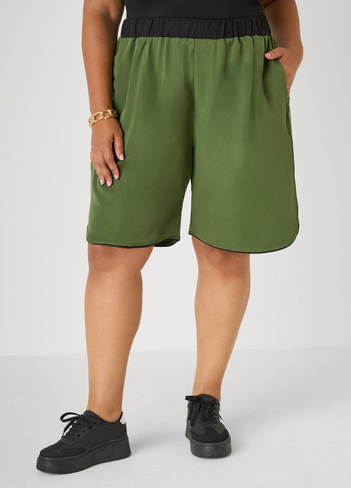 Piped Bermuda Shorts