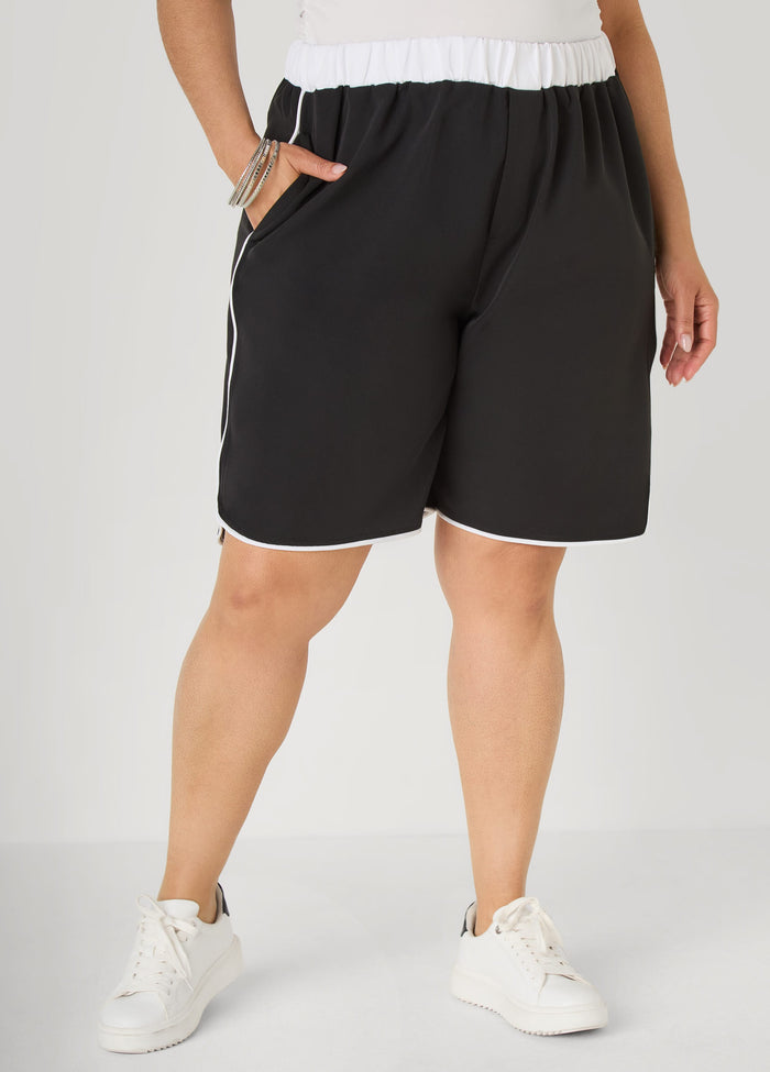 Piped Bermuda Shorts