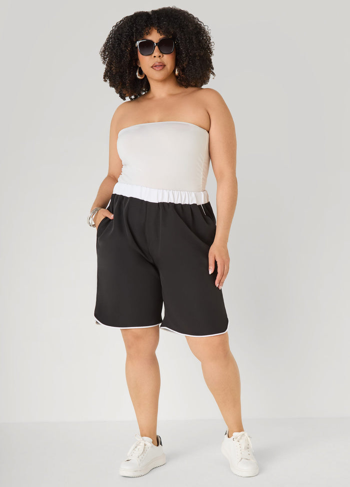 Piped Bermuda Shorts