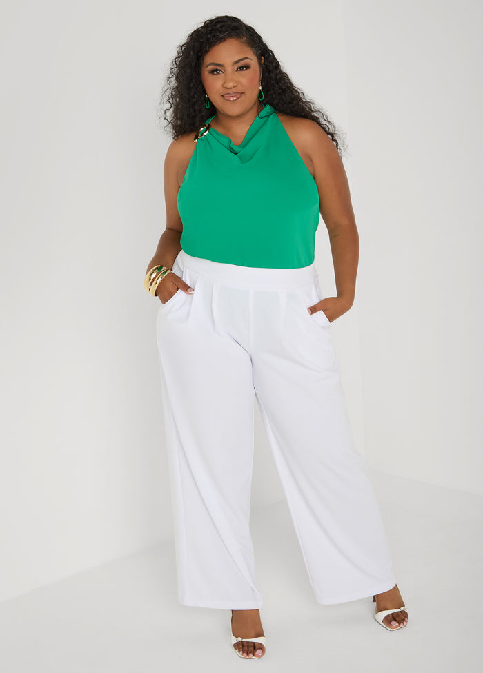 Pleated High Waist Pants