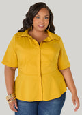 Poplin Peplum Shirt