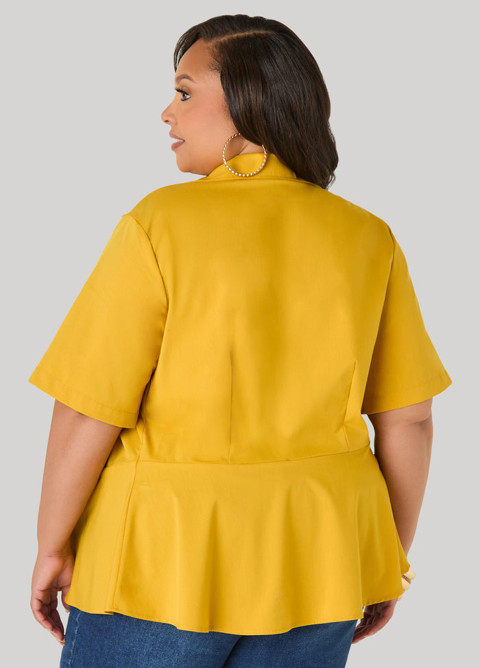 Poplin Peplum Shirt