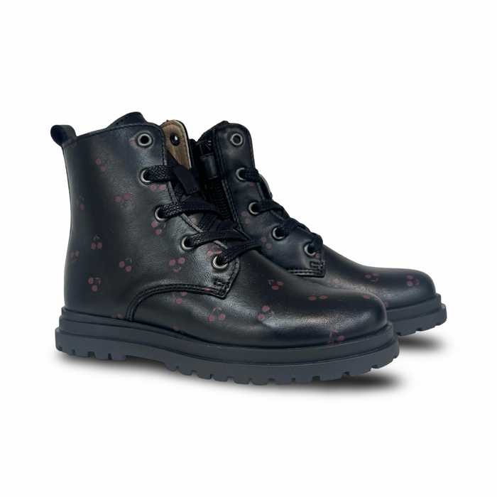 Porte Black Burgundy Cherries Boot