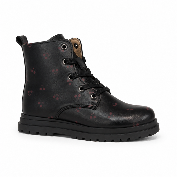 Porte Black Burgundy Cherries Boot