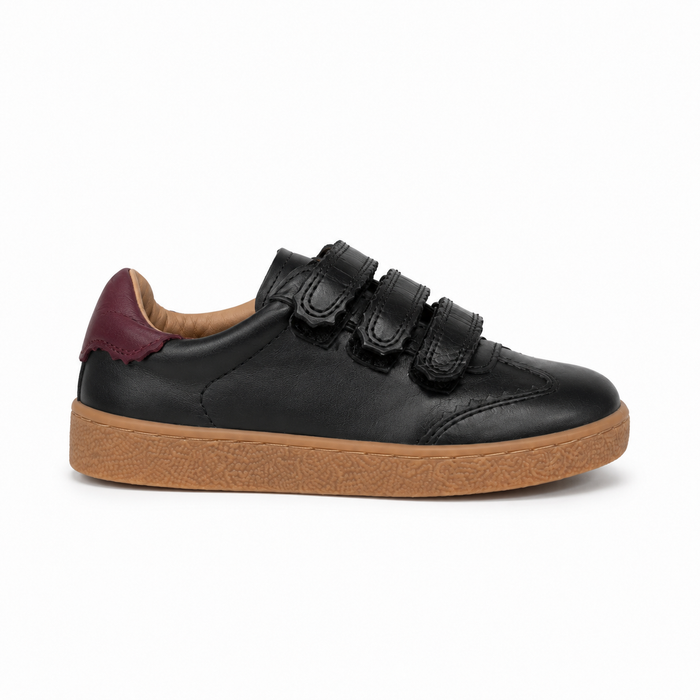 Porte Black Velcro Scalloped Sneaker