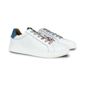 Porte White And Denim Floral Lace Sneaker