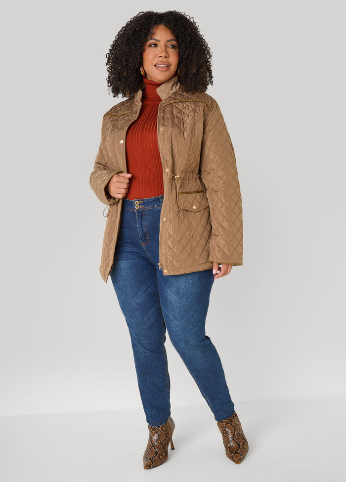 Quilted Drawstring Jacket