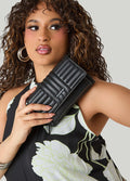 Quilted Faux Leather Flap Bag
