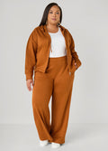 Ribbed Panel Wide Leg Pants