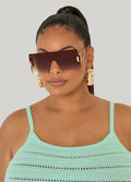 Rimless Shield Sunglasses