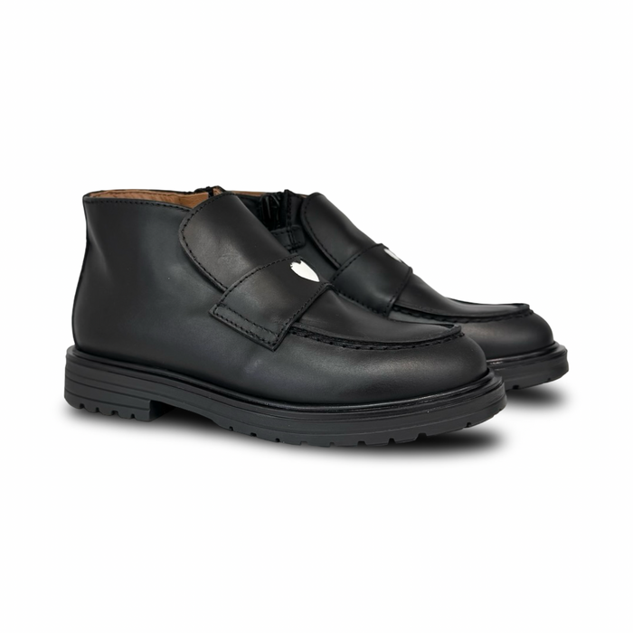 Rondinella Black White Heart Bootie