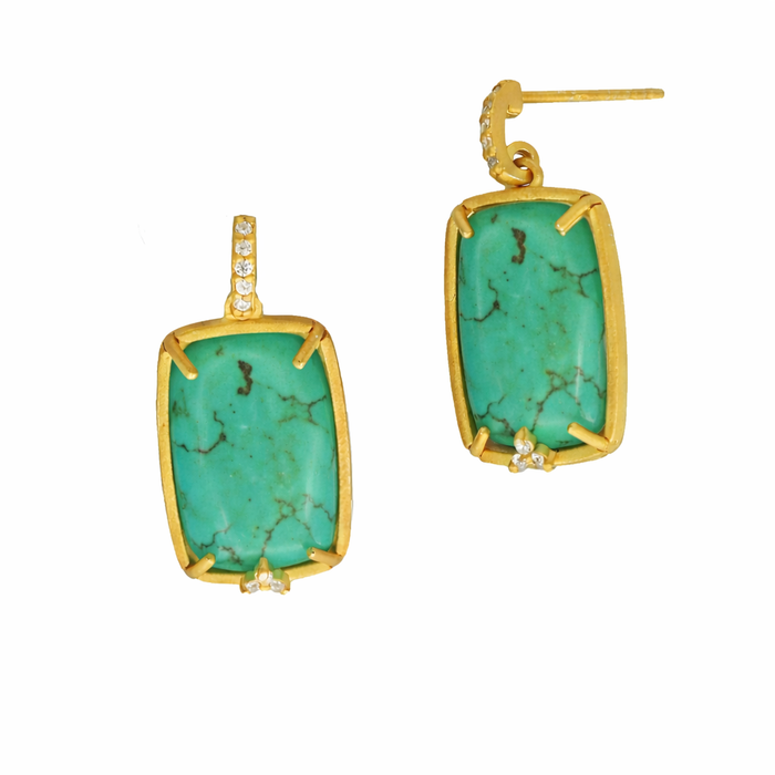 Sculpted Frame Drop Earrings