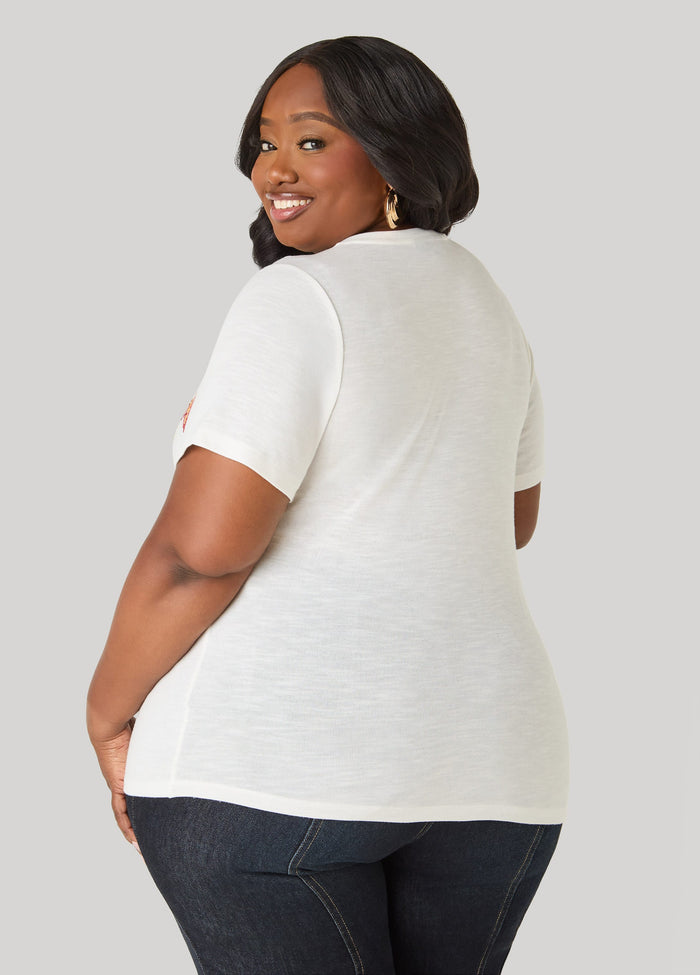 Sequined Parrot Jersey Tee