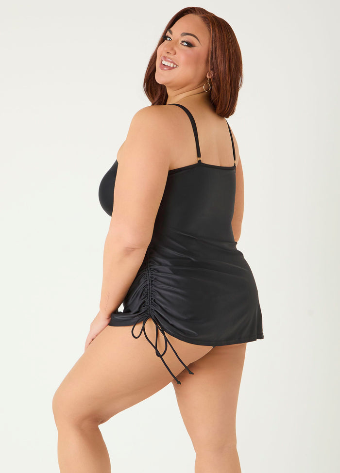 Side Drawstring Swimdress